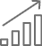 an icon with a bar graph and an arrow pointing diagonally up