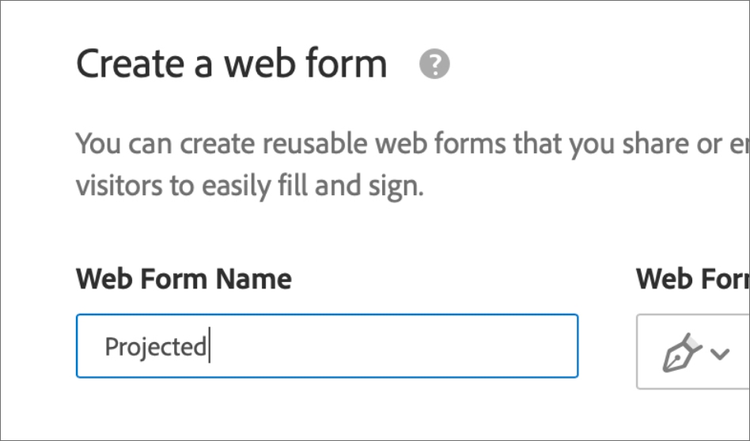 Create a web form.