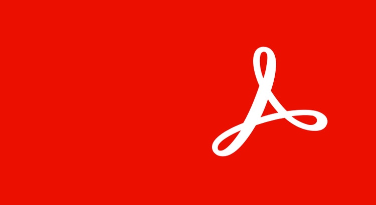 Red background with white Acrobat logo