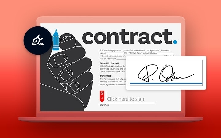 Online contract signing for business