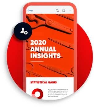 Mobile phone showing annual insight report