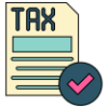 An icon of a tax form.