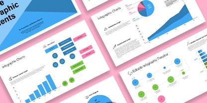 Infographic template and color pallete examples.