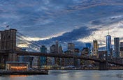 Cinemagraph of the New York City skyline at dusk