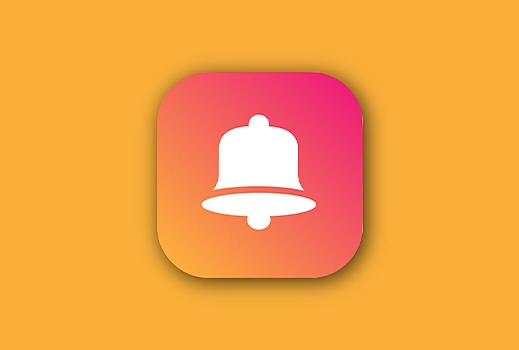 Icon design template for Adobe Illustrator featuring a bell