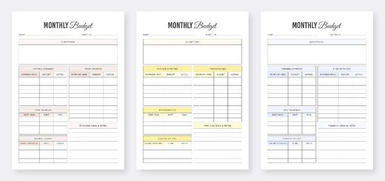 Printable Budget Planner for Weekly, Fortnightly, and Monthly Use