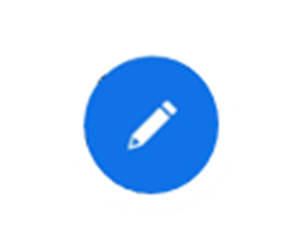 Blue pencil icon.