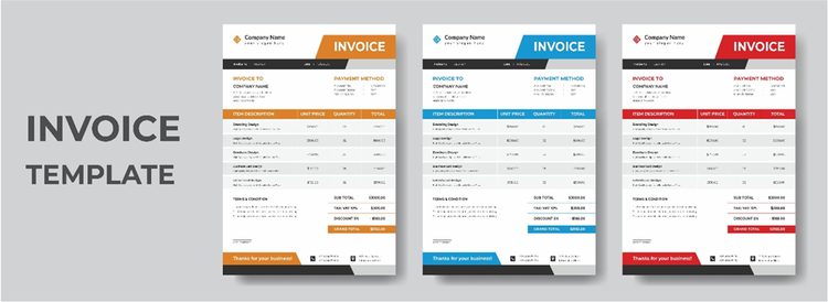 Minimal Corporate Business Invoice design template vector illustration bill form price invoice. Creative invoice template vector. business stationery design payment agreement design template.