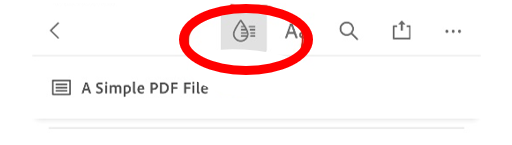 Easy-to-read Liquid Mode in Acrobat app.