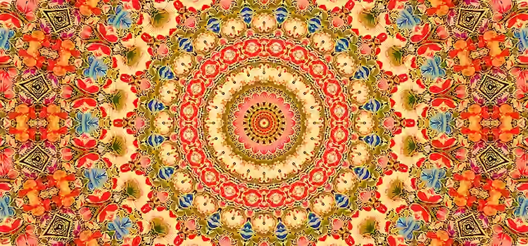 A colourful piece of mandala art