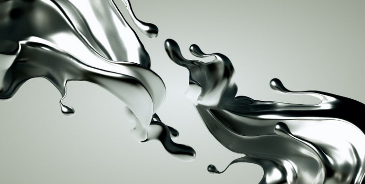 Liquid metal visual effect