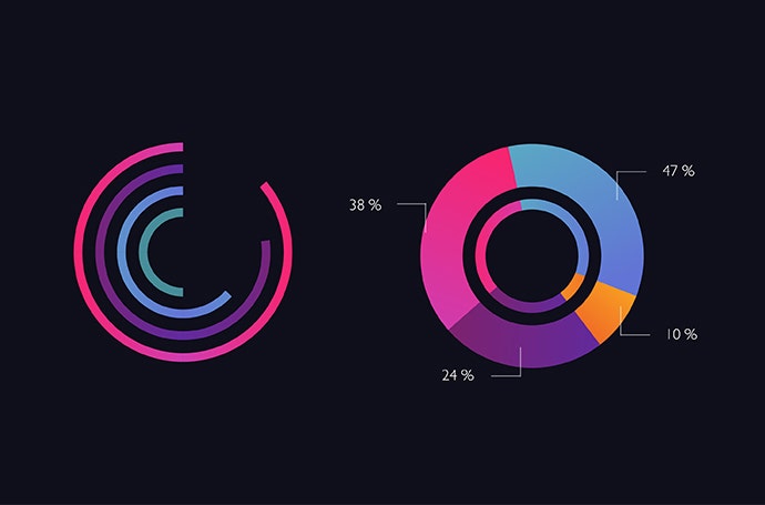 Colorful doughnut chart