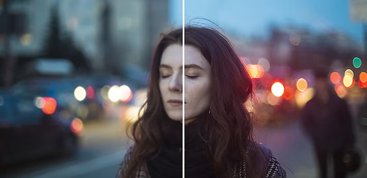 Side-by-side comparison of 8K video next to non-8K video used to demonstrate how great 8K, which can looks