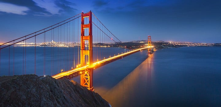 Prise de vue sur le Golden Gate Bridge