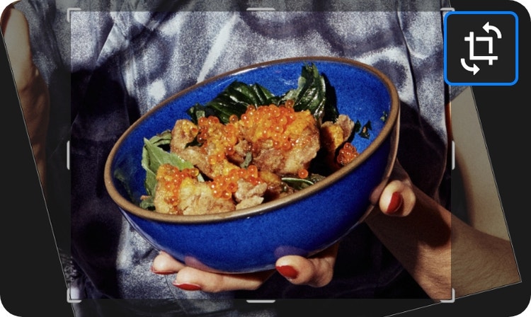 A bowl of food being prepared