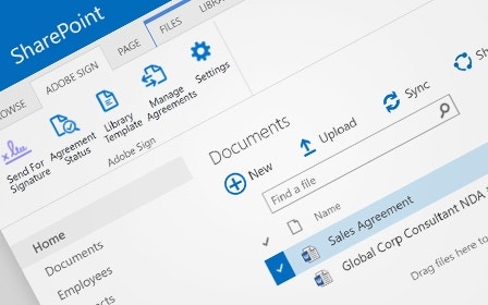 Microsoft SharePoint and Acrobat Sign e-signatures