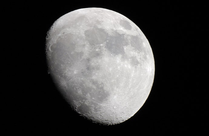 Shooting a close-up of the moon with astrophotography techniques.