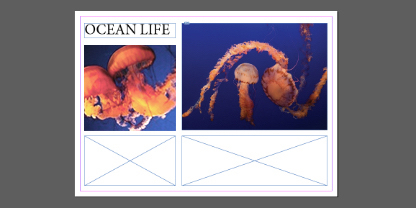 Use text and image elements to create inspired postcard designs