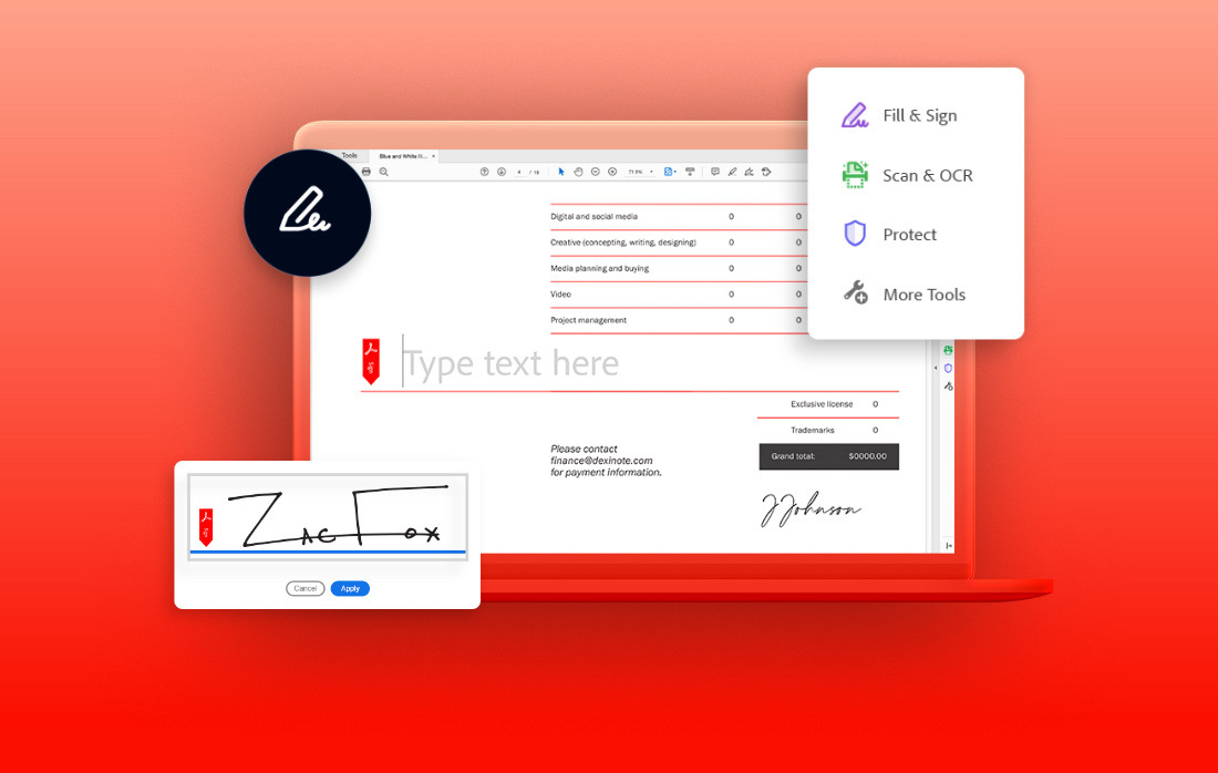 adobe acrobat dc pro fill and sign