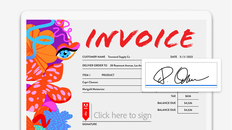 Apposez et demandez des signatures électroniques.