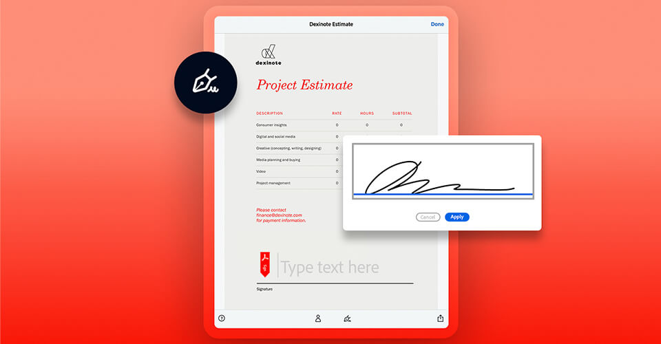 adobe sign and fill ios