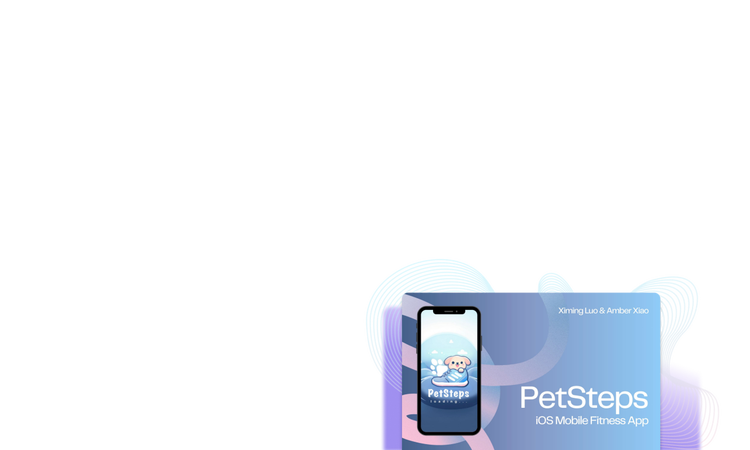 A phone that shows the mobile Fitness App ‘PetSteps’.