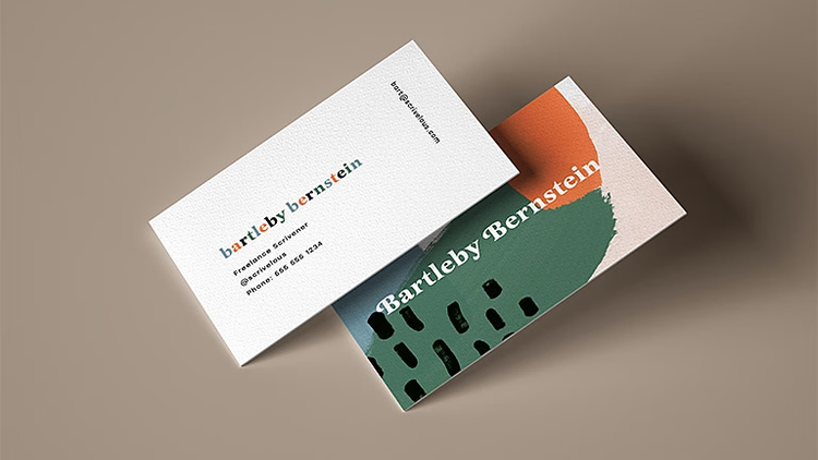 Front and back of a student business card