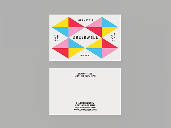 Front and back of a student business card template