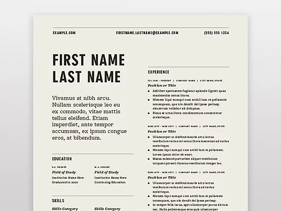 Sample college resume