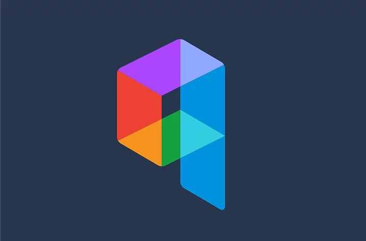 3D logo of a colorful box