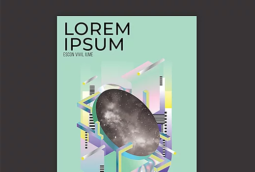 Poster design template for Adobe InDesign