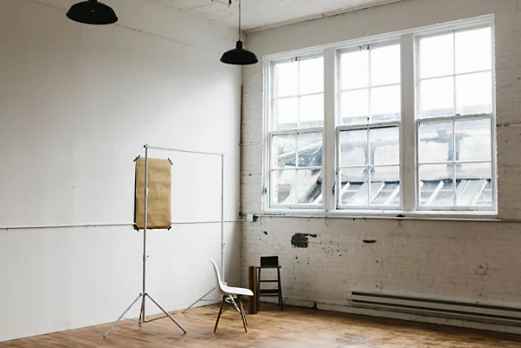 A picture of a photo backdrop in a room.