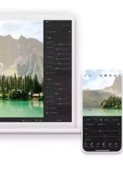 Lightroom on a laptop and phone