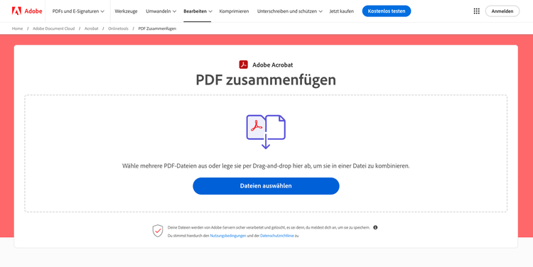 https://www.adobe.com/de/acrobat/online/merge-pdf.html | Ein Bild, das Text, Screenshot, Schrift, Zahl enthält.