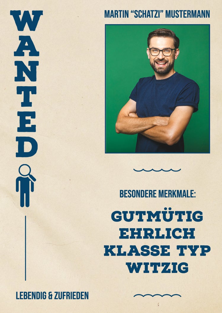 blue beige lifestyle wanted poster