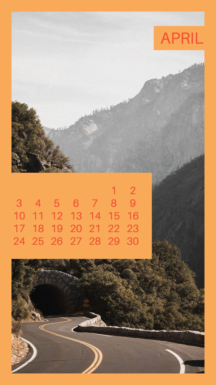Orange Frame Photography Calendar