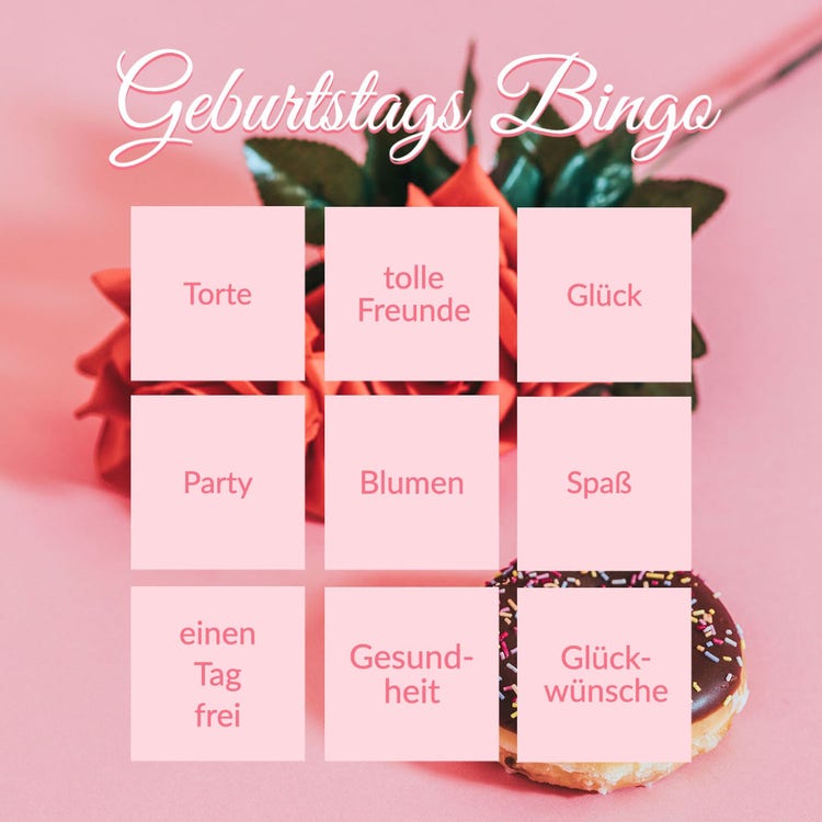 Pink Bingo Instagram Square Post