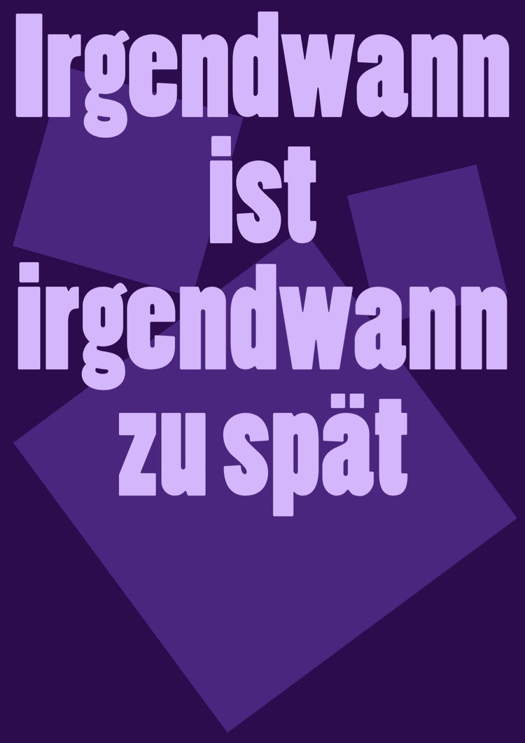 Purple Minimal Typography Poster