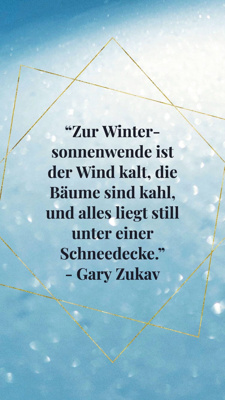 blue golden quote winter solstice instagram story