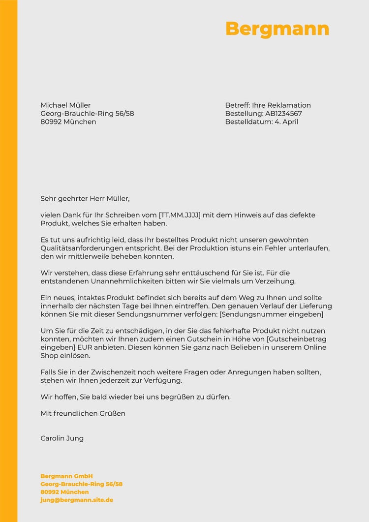 Yellow and Gray Apology Letter