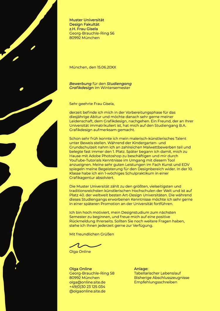Black & Yellow Background Decorative Motivation Letter
