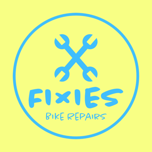 A logo for a bike repair company Description automatically generated