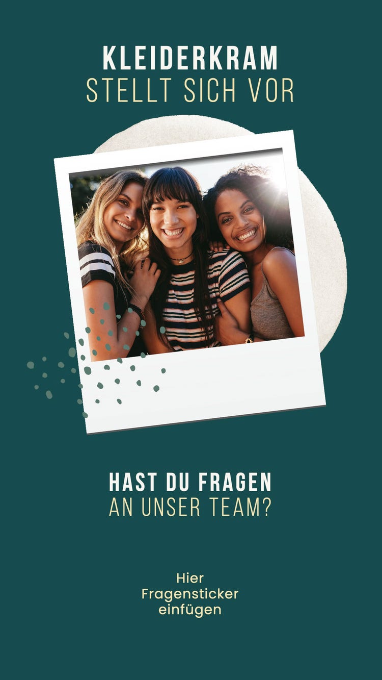 Dark Green Polaroid Business Team Facebook Story