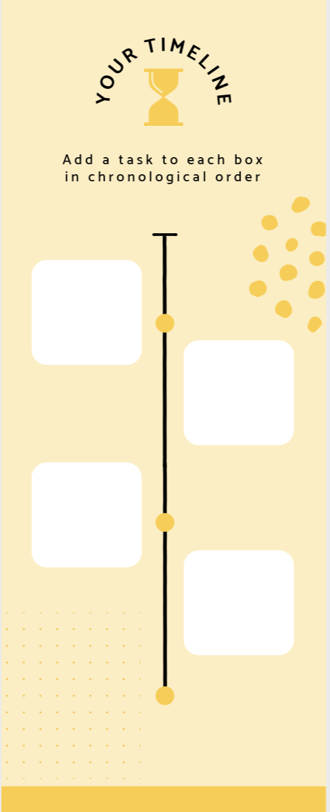 A yellow and black rectangular object with white squares Description automatically generated