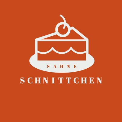 Red and White Cream Slice Cake Bakery Logo