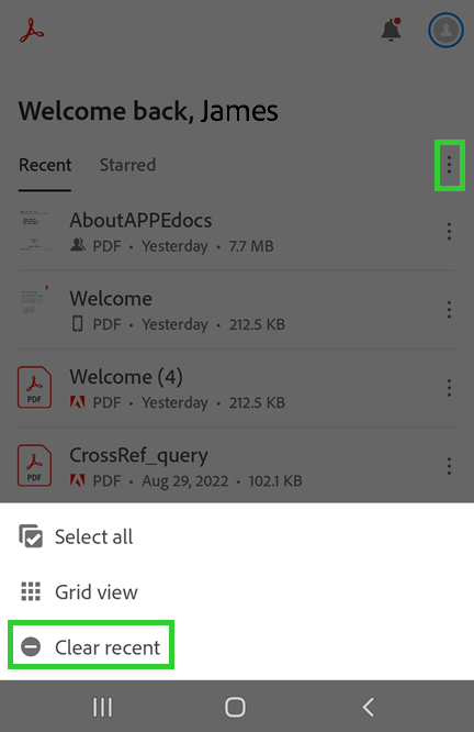 Manage files and folders - Acrobat for Android Help