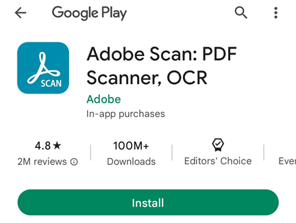 Google Play Store, PDF