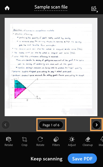 Enregistrement de pages en mode tableau blanc