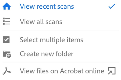 Manage Scans — Adobe for