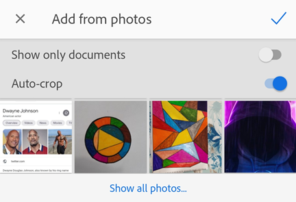 Gerenciar assinaturas — Adobe Scan para Android